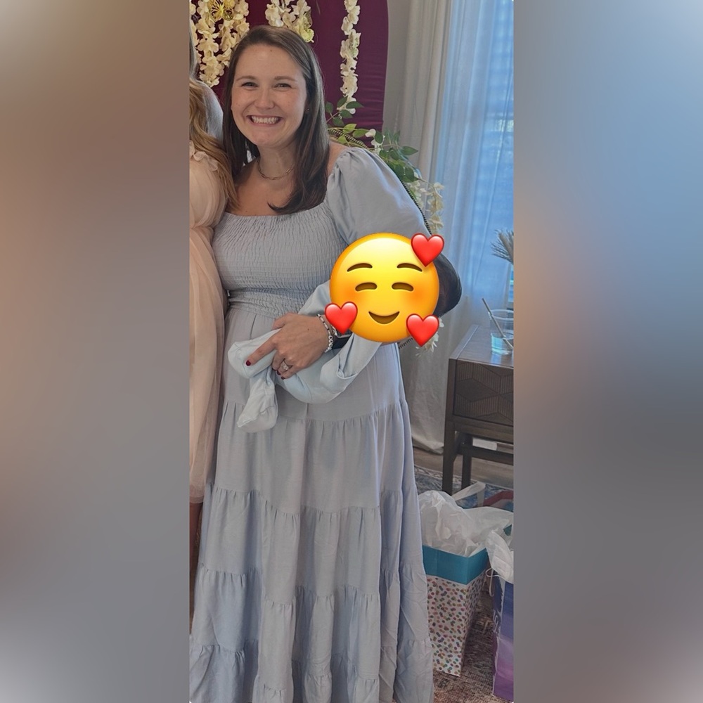 Women’s Medium Light Blue smocked Maxi dress